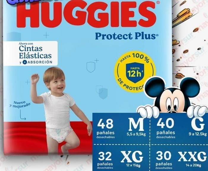 HUGGIES PROTECT PLUS NUEVOS CON CINTAS ELASTIZADAS – Pañalera Belyan