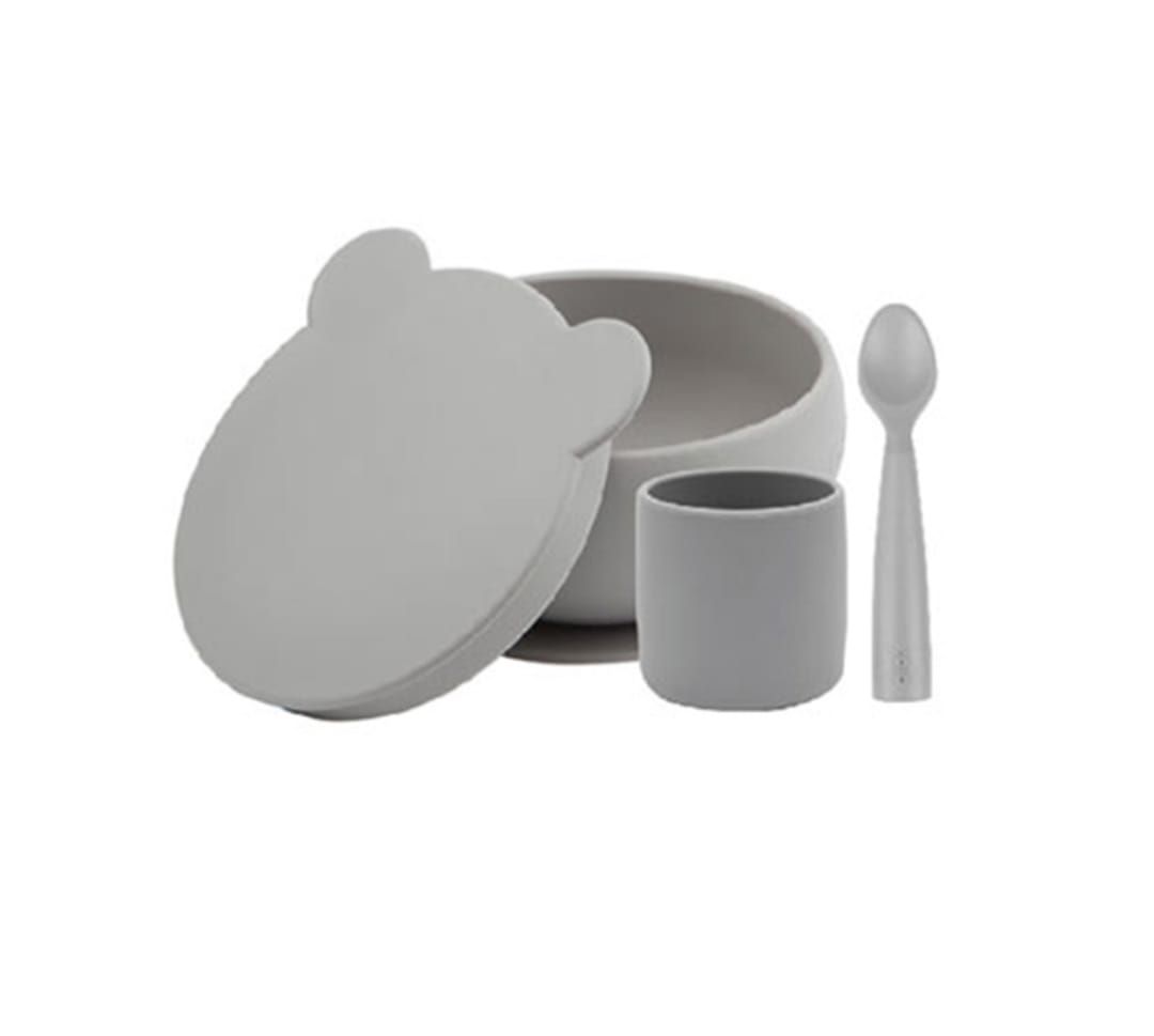 MINIKOIOI SET DE ALIMENTACION GRIS – Pañalera Belyan